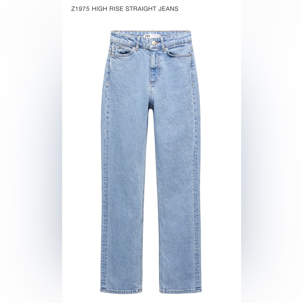 ZARA | high rise straight jeans | size 8